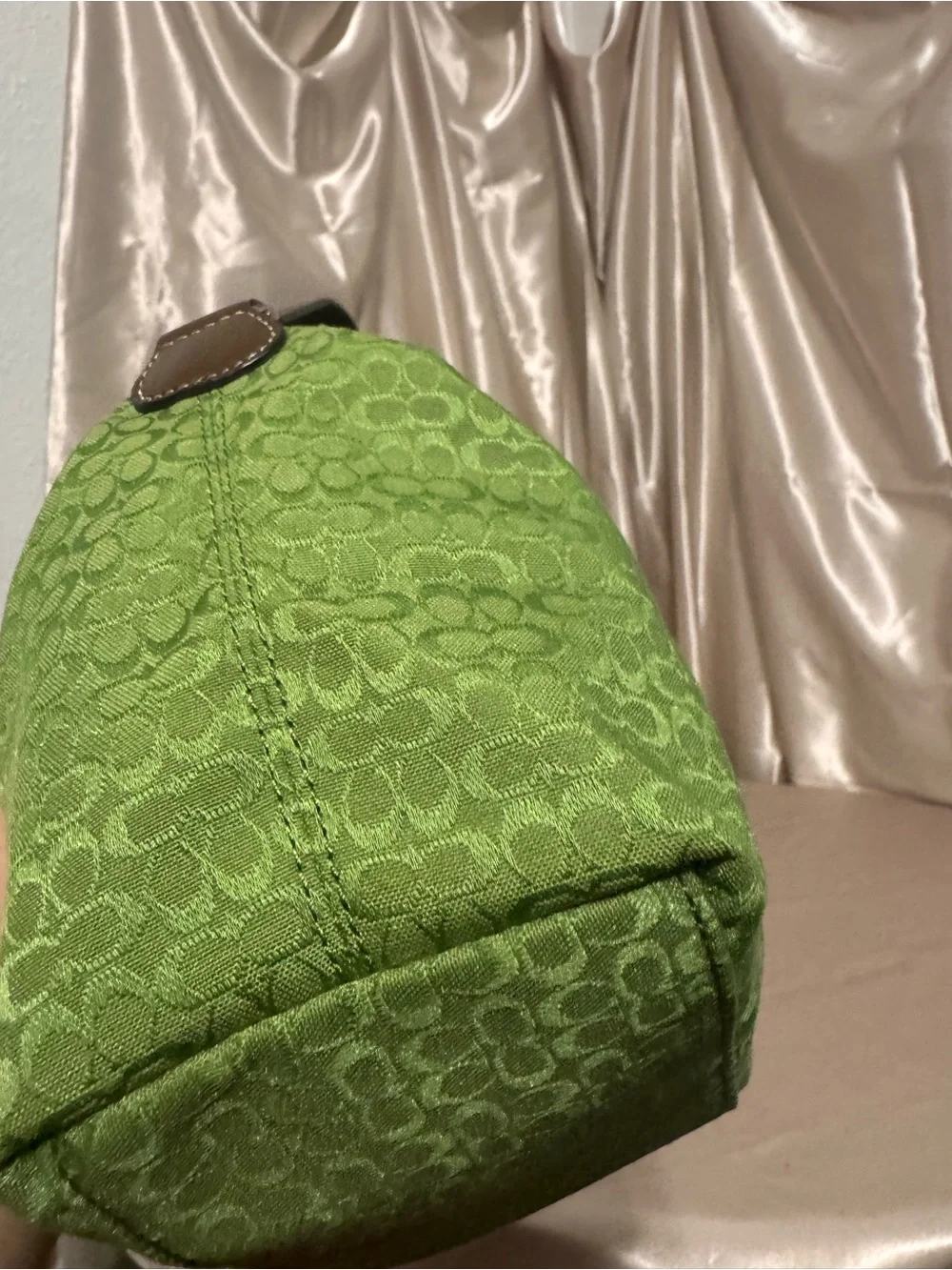 Coach Soho mini Vibrant Green Signature Jacquard Shoulder Bag